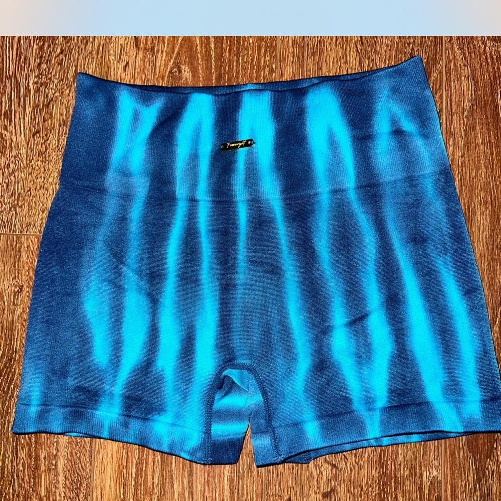 Blue Tie-Dye spandex.